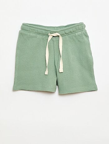 Pijama corto de 2 piezas en punto de canalé