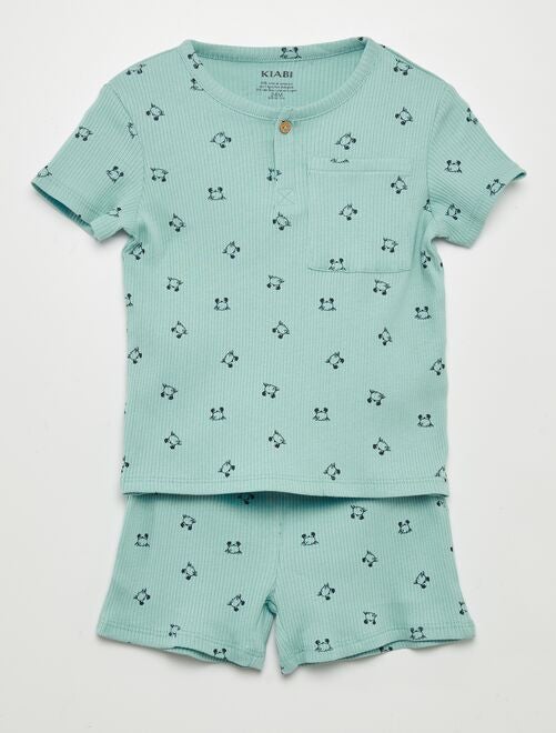Pijama corto de 2 piezas estampado - Kiabi