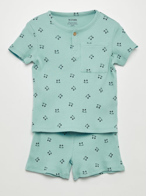 Pijama corto de 2 piezas estampado - Kiabi