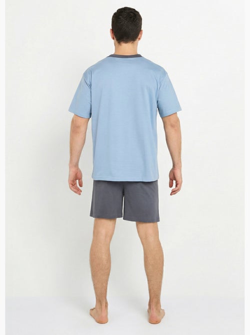 Pijama corto de algodón bicolor - Afibel - Kiabi