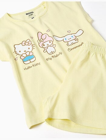 Pijama corto de algodón con estampado de Hello Kitty