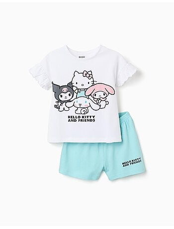 Pijama corto de algodón con estampado de Hello Kitty