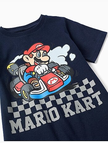 Pijama corto de algodón con estampado de Mario Kart