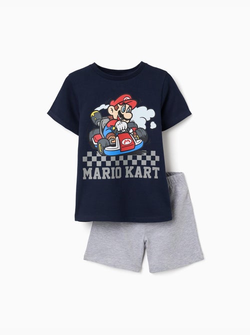 Pijama corto de algodón con estampado de Mario Kart - Kiabi