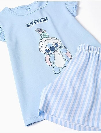 Pijama corto de algodón con estampado de Stitch