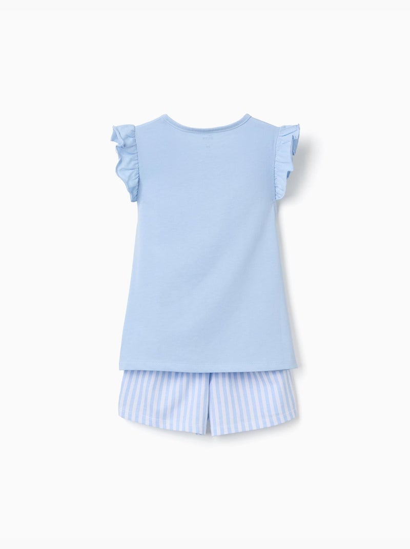 Pijama corto de algodón con estampado de Stitch Azul claro - Kiabi