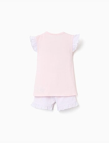 Pijama corto de algodón con estampado de Stitch