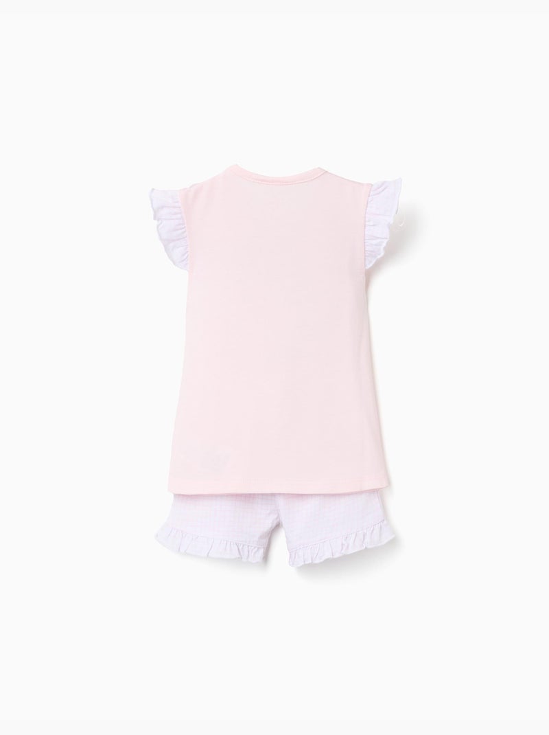 Pijama corto de algodón con estampado de Stitch Rosa claro - Kiabi