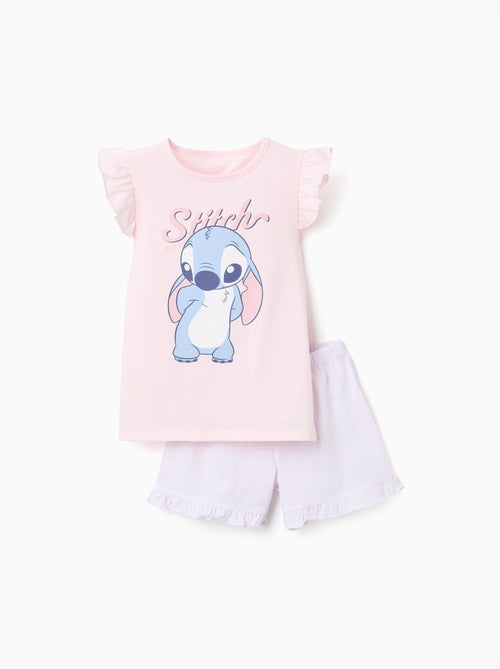 Pijama corto de algodón con estampado de Stitch - Kiabi