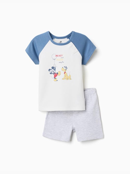 Pijama corto de algodón con Mickey y Pluto - Kiabi