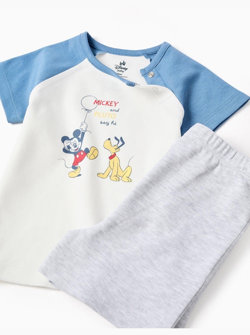 Pijama corto de algodón con Mickey y Pluto - Kiabi