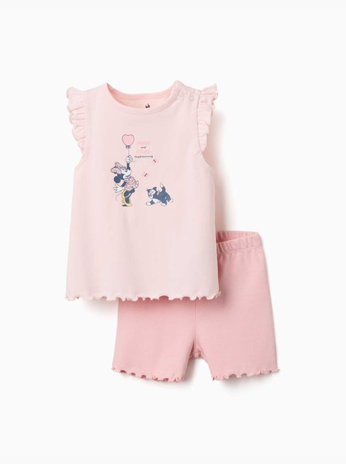 Pijama corto de algodón con Minnie y Figaro - Kiabi Pijama corto de algodón con Minnie y Figaro - Kiabi