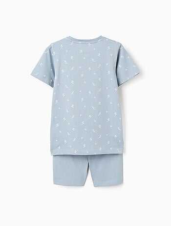Pijama corto de algodón con motivo de rayos