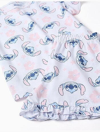 Pijama corto de algodón con motivo de Stitch