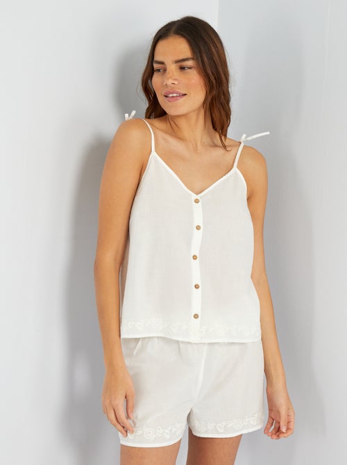 Pijama corto de algodón ligero 2 piezas - Kiabi