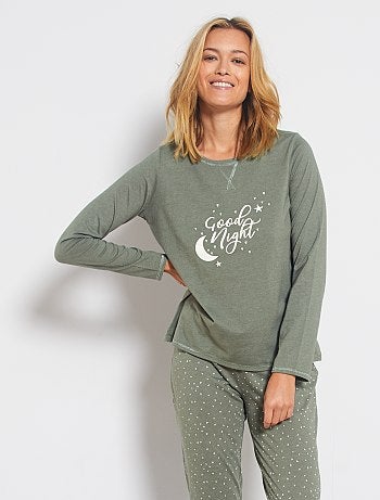 Pijama corto de algodón orgánico - Kiabi