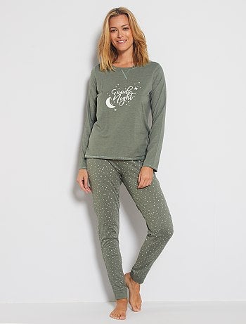 Pijama corto de algodón orgánico - Kiabi