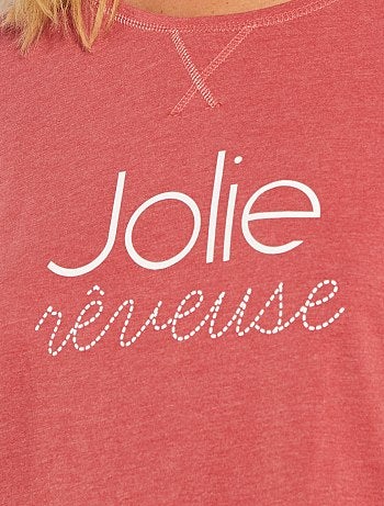 Pijama corto de algodón orgánico - Kiabi