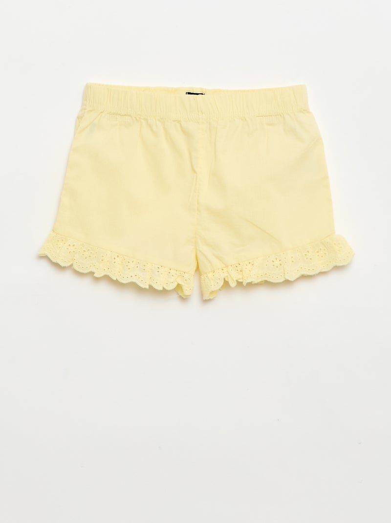 Pijama corto de camiseta de tirantes + Pantalón corto - 2 piezas Amarillo - Kiabi