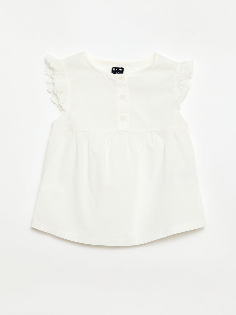 Pijama corto de camiseta de tirantes + Pantalón corto - 2 piezas Blanco - Kiabi