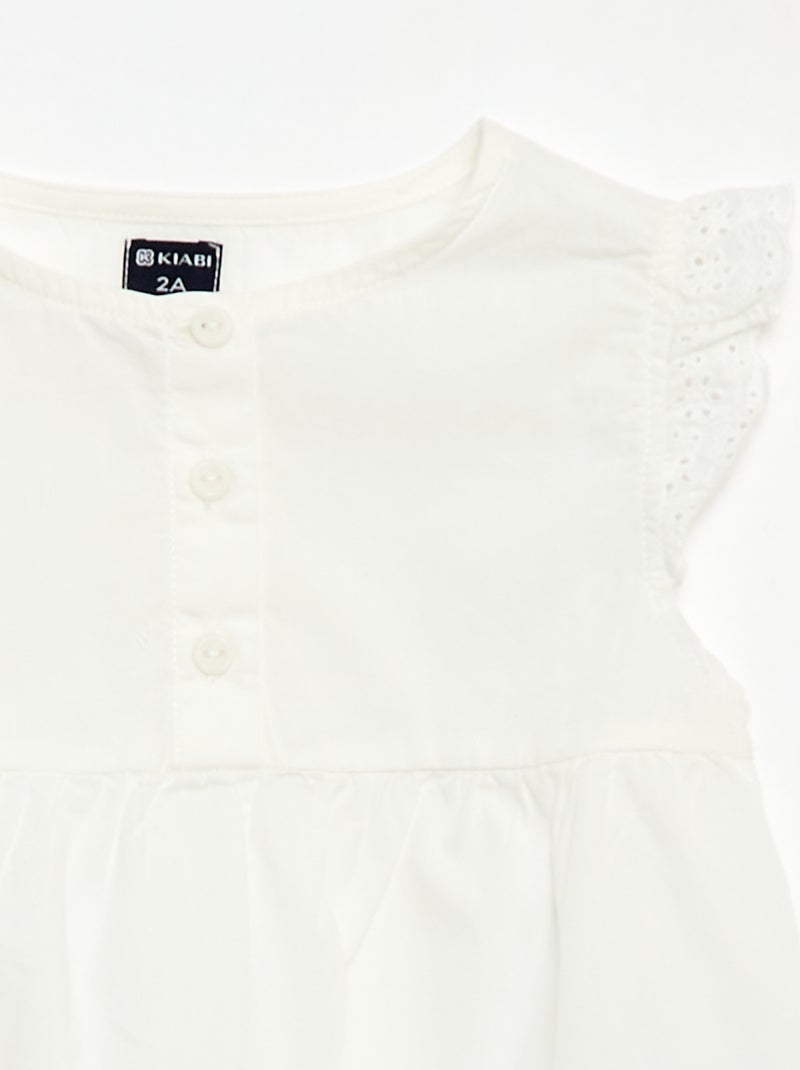 Pijama corto de camiseta de tirantes + Pantalón corto - 2 piezas Blanco - Kiabi