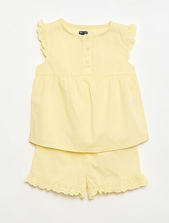 Pijama corto de camiseta de tirantes + short - 2 piezas