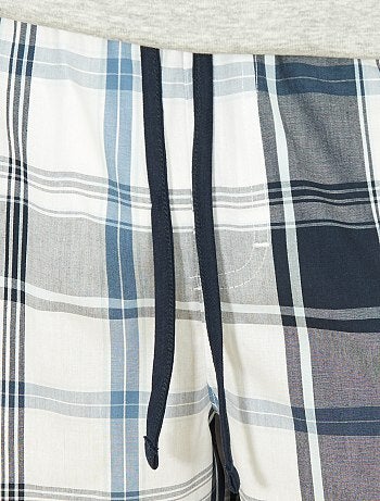 Pijama corto de cuadros - Kiabi