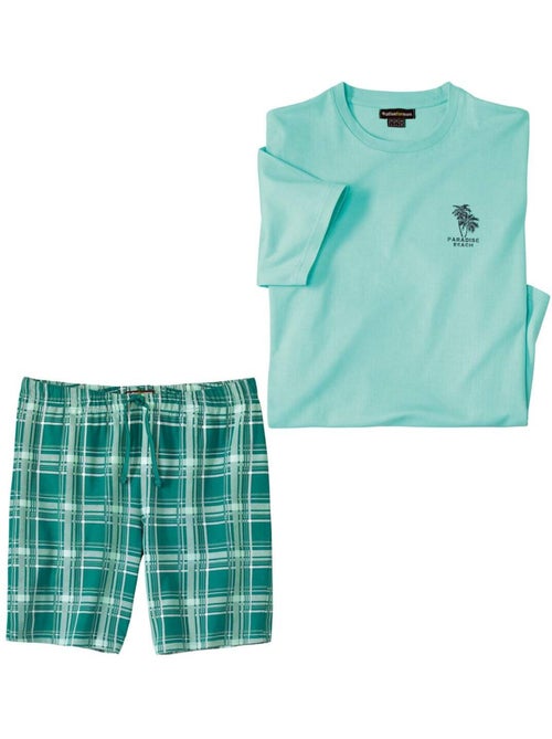 Pijama corto de jersey de algodón paradise beach - Kiabi