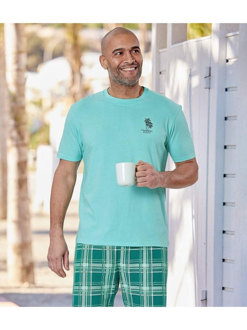 Pijama corto de jersey de algodón paradise beach - Kiabi