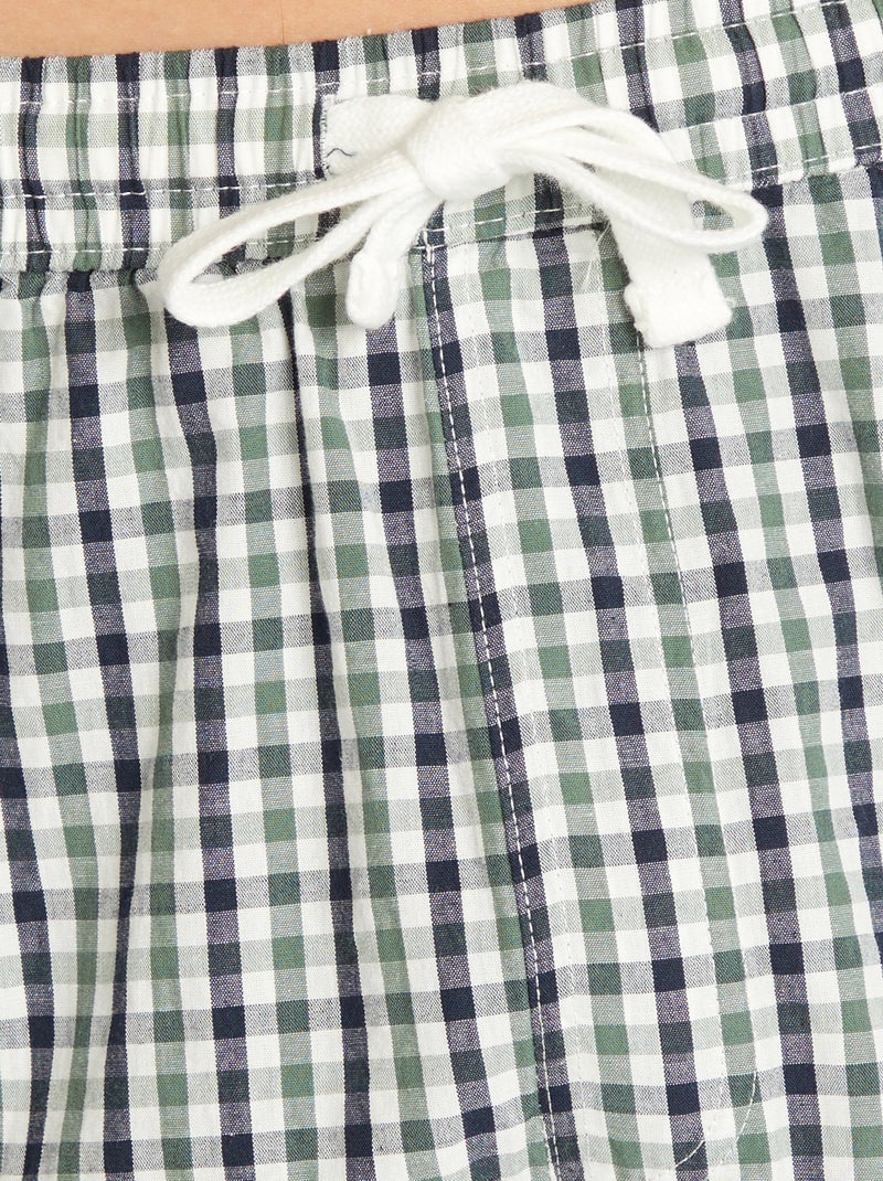 Pijama corto de popelina - 2 piezas BLANCO - Kiabi