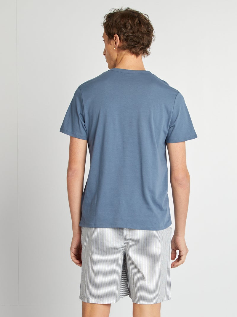 Pijama corto de popelina - 2 piezas BLANCO - Kiabi