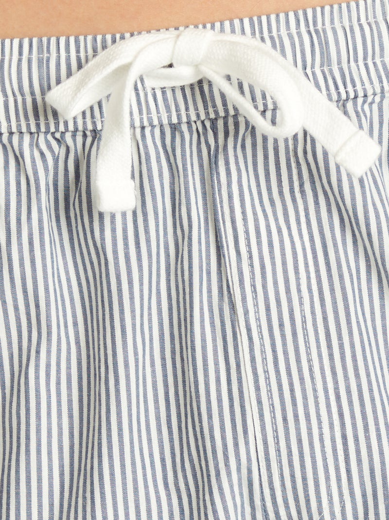 Pijama corto de popelina - 2 piezas BLANCO - Kiabi