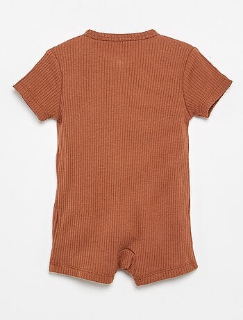 Pijama corto de punto acanalado para dormir