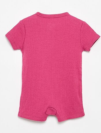 Pijama corto de punto acanalado para dormir
