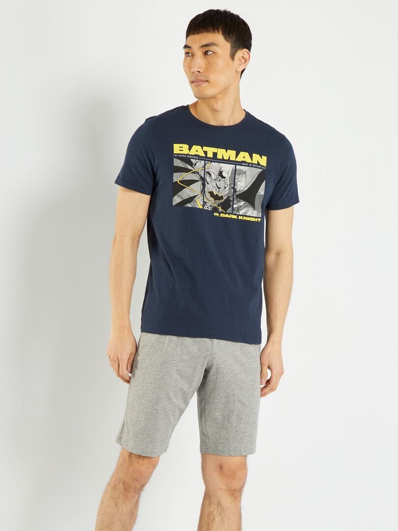 Pijama corto de punto 'Batman' - 2 piezas antractita - Kiabi