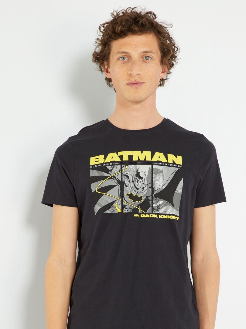 Pijama corto de punto 'Batman' - 2 piezas negro - Kiabi