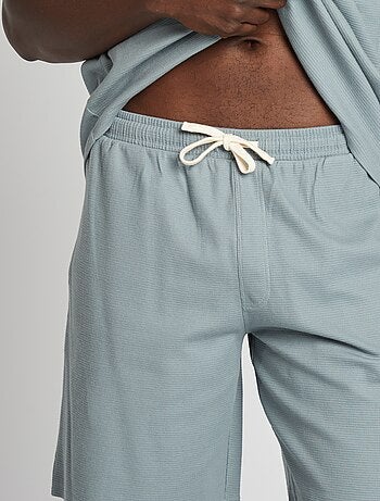 Pijama corto de punto gofrado 2 piezas