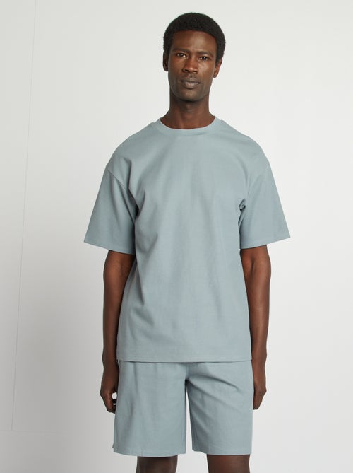 Pijama corto de punto gofrado 2 piezas - Kiabi