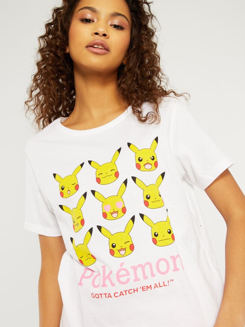 Pijama corto de punto 'Pikachu' - 2 piezas burdeos - Kiabi