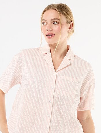 Pijama corto de rayas - 2 piezas