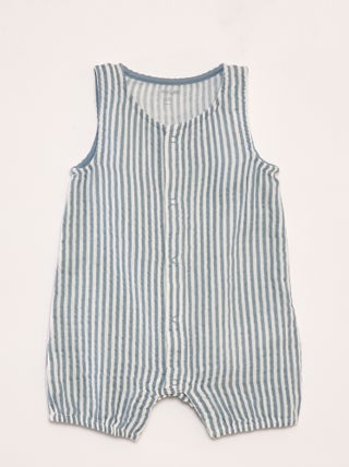 Pijama corto de rayas