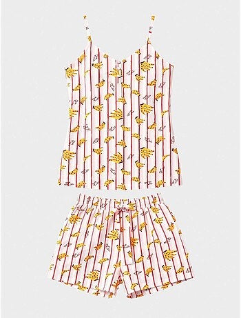 Pijama corto de tirantes frida kahlo estampado 100% algodón