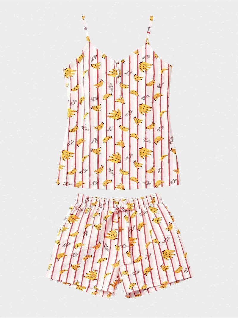Pijama corto de tirantes frida kahlo estampado 100% algodón Multicolor - Kiabi