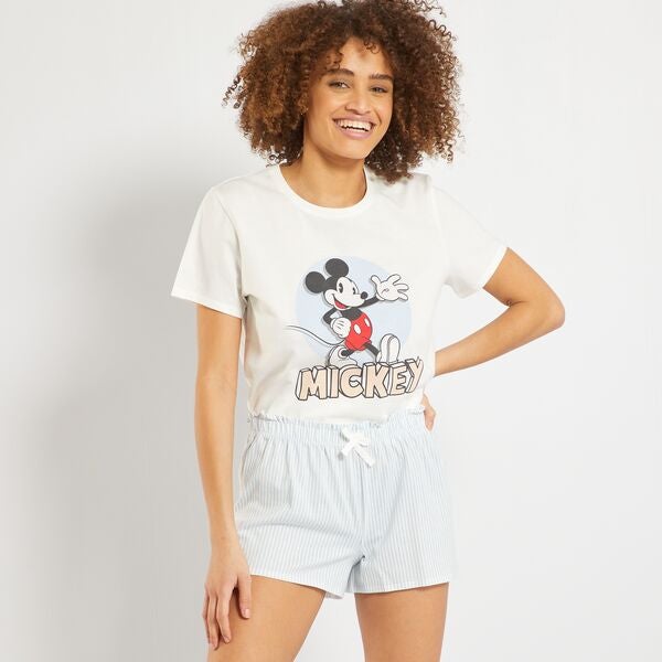 Pijama corto 'Disney' Mujer talla 34 a 48 - mickey - Kiabi - 15,00€