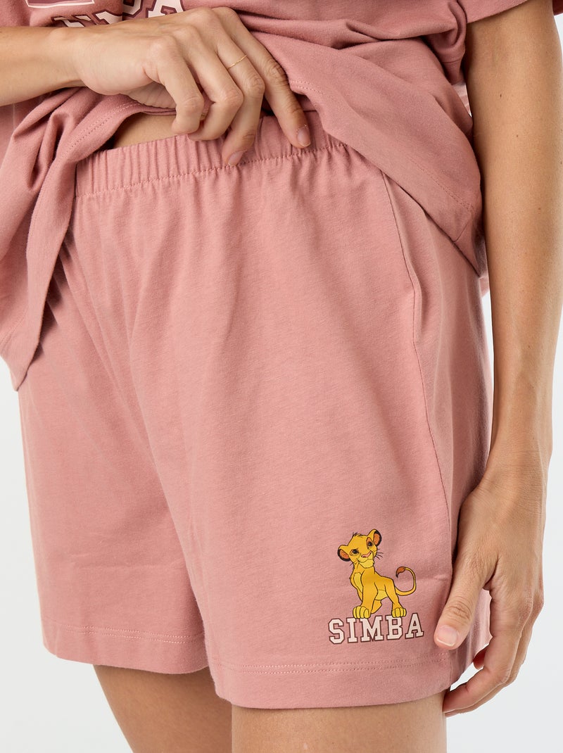 Pijama corto 'El Rey León' - 2 piezas Rosa - Kiabi