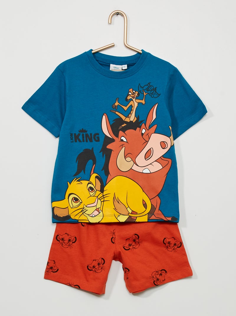 Pijama corto 'El Rey León' 'Disney' 2 piezas azul/naranja - Kiabi