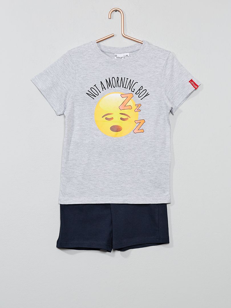 Pijama corto 'emoji' GRIS - Kiabi