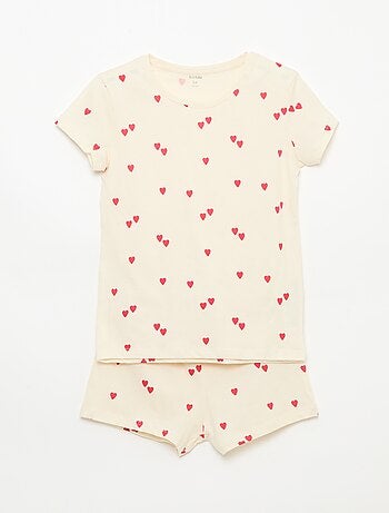 Pijama corto estampado - 2 piezas