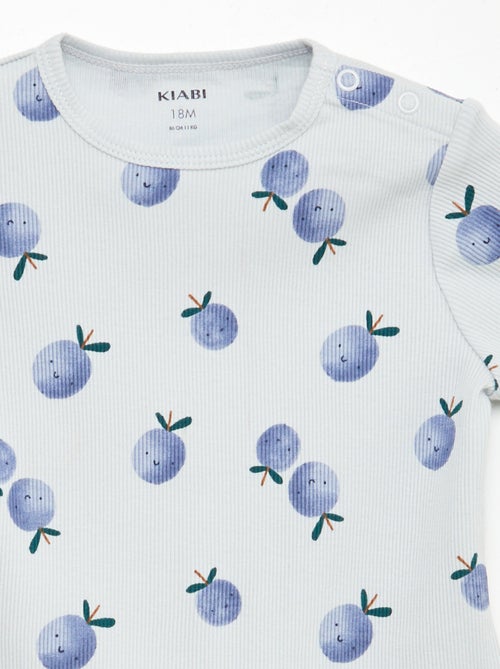 Pijama corto estampado - 2 piezas - Kiabi