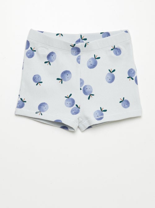 Pijama corto estampado - 2 piezas - Kiabi